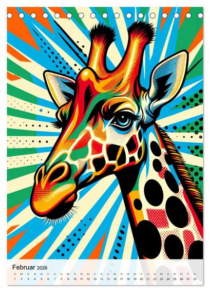Produktbild: Pop Art - In der &Auml;ra der K&uuml;nstlichen Intelligenz (Tischkalender 2026 DIN A5 hoch), CALVENDO Monatskalender