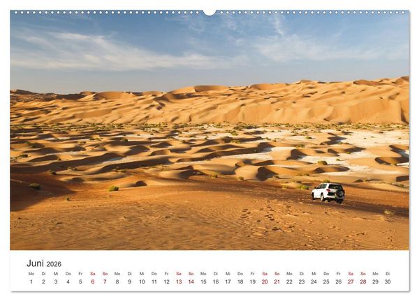 Produktbild: Die D&uuml;nen in der W&uuml;ste von Abu Dhabi (hochwertiger Premium Wandkalender 2026 DIN A2 quer), Kunstdruck in Hochglanz