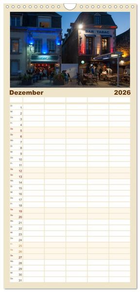 Produktbild: Familienplaner 2026 - Bretagne: Finist&egrave;re - am Ende der Welt mit 5 Spalten (Wandkalender, 21 x 45 cm) CALVENDO