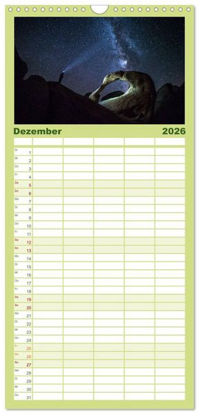 Produktbild: Familienplaner 2026 - Wild, Wild Places mit 5 Spalten (Wandkalender, 21 x 45 cm) CALVENDO