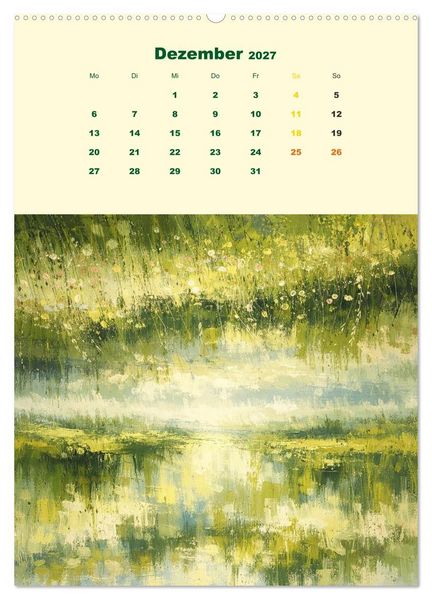 Produktbild: Upside Down Gem&auml;lde - Gespiegelte Landschaften (hochwertiger Premium Wandkalender 2027 DIN A2 hoch), Kunstdruck in Hochglanz