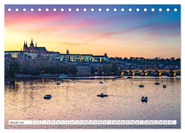 Produktbild: Tschechische Republik - Prag (Tischkalender 2026 DIN A5 quer), CALVENDO Monatskalender