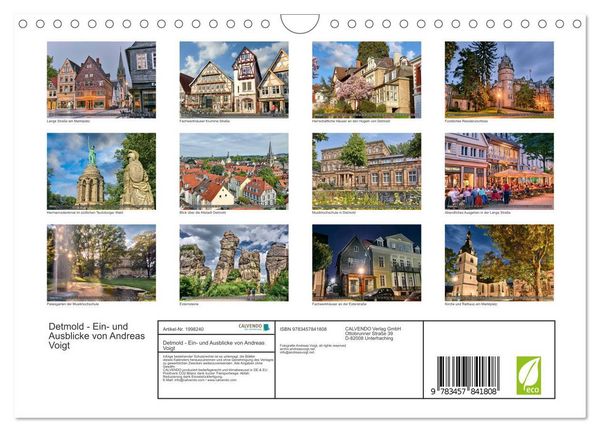 Produktbild: Detmold - Ein- und Ausblicke von Andreas Voigt (Wandkalender 2026 DIN A4 quer), CALVENDO Monatskalender