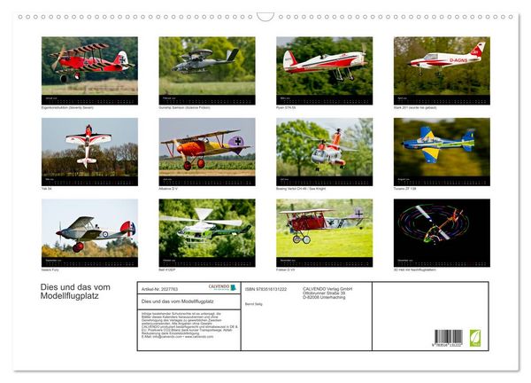 Produktbild: Dies und das vom Modellflugplatz (Wandkalender 2026 DIN A2 quer), CALVENDO Monatskalender