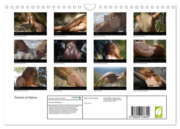Produktbild: Femme et Nature (Calendrier mural 2026 DIN A4 vertical), CALVENDO calendrier mensuel