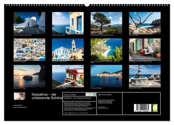 Produktbild: Karpathos &ndash; die unbekannte Sch&ouml;ne (hochwertiger Premium Wandkalender 2026 DIN A2 quer), Kunstdruck in Hochglanz