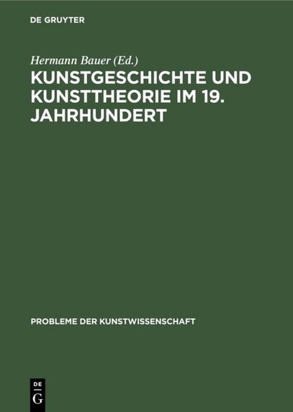 Produktbild: Kunstgeschichte und Kunsttheorie im 19. Jahrhundert