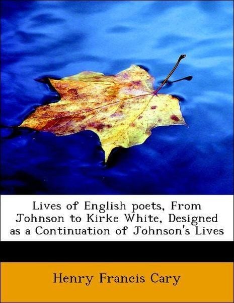 Produktbild: Cary, H: Lives of English poets, From Johnson to Kirke White
