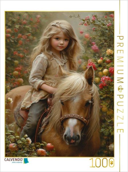 CALVENDO Puzzle Rosige Reitabenteuer | 1000 Teile Lege-Größe 64x48cm Foto-Puzzle für glückliche Stunden