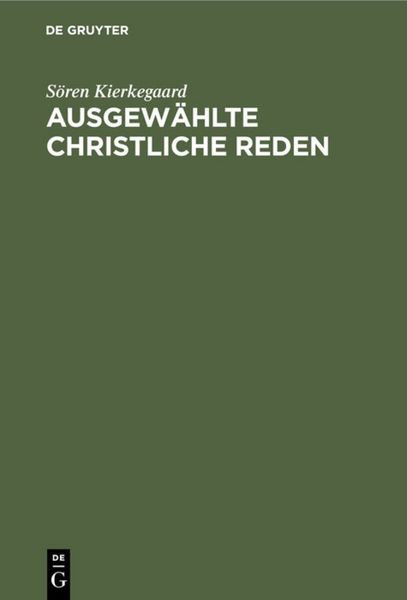 Produktbild: Ausgew&auml;hlte christliche Reden