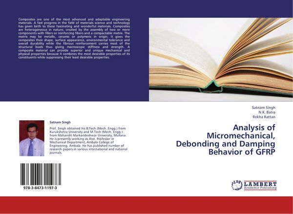 Produktbild: Analysis of Micromechanical, Debonding and Damping Behavior of GFRP