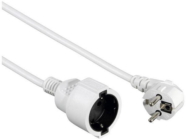 Produktbild: hama 00047864 Schutzkontakt-Verl&auml;ngerungskabel \"Profi\", 2 m, Wei&szlig;