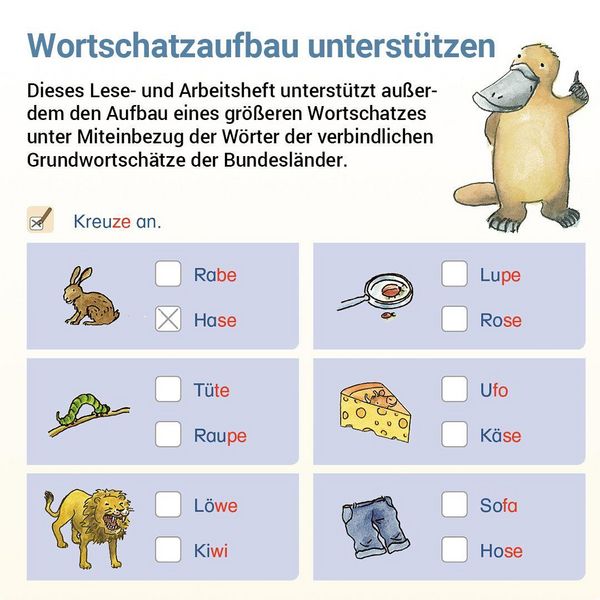 Produktbild: Lesen mit Rico Schnabel, Heft 2: Von der Silbe zum Wort - silbierte Ausgabe