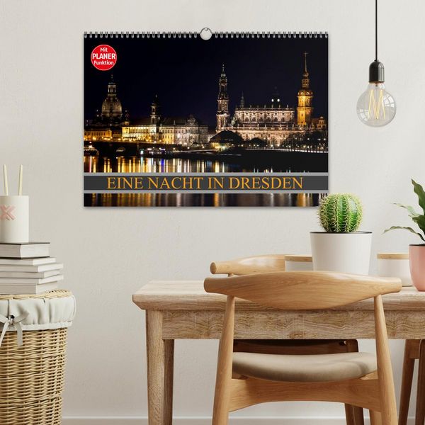 Produktbild: Eine Nacht in Dresden (Wandkalender 2026 DIN A3 quer), CALVENDO Monatskalender
