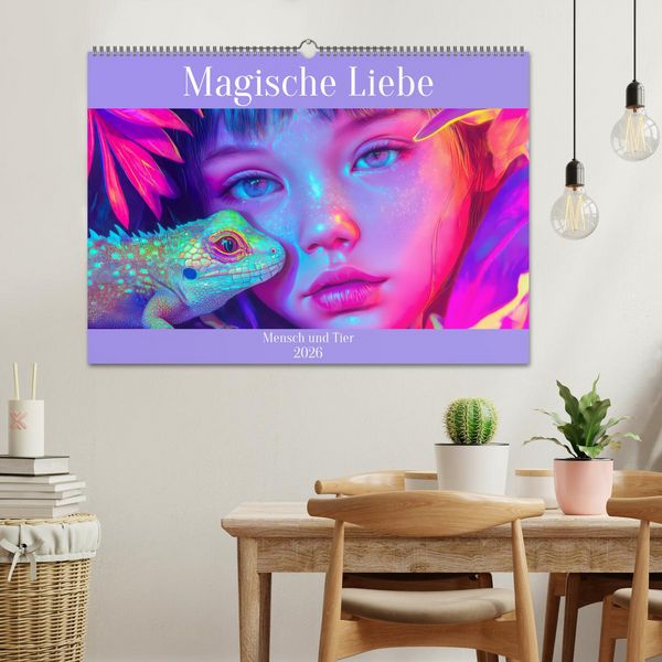 Produktbild: Magische Liebe - Mensch und Tier (Wandkalender 2026 DIN A2 quer), CALVENDO Monatskalender