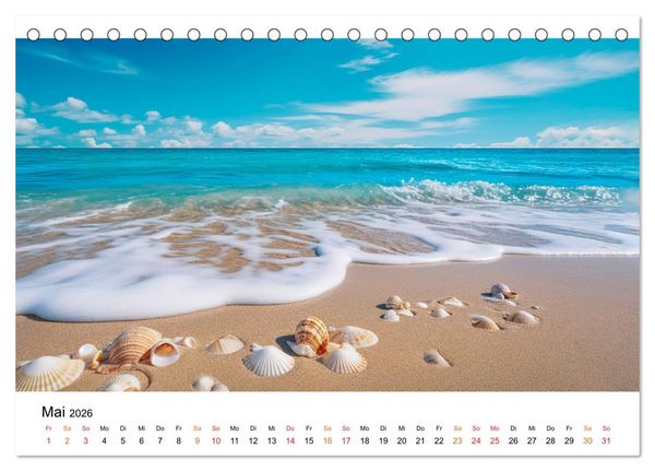 Produktbild: Mein Strand - ein Traum (Tischkalender 2026 DIN A5 quer), CALVENDO Monatskalender