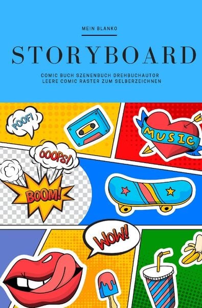 Produktbild: Mein Blanko Storyboard Comic Buch Szenenbuch Drehbuchautor Leere Comic Raster zum Selberzeichnen