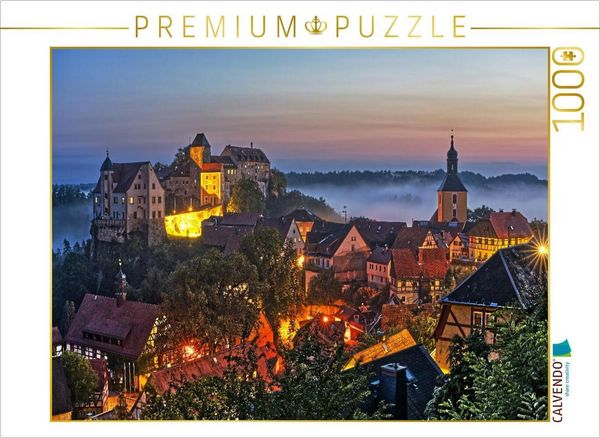 Produktbild: CALVENDO Puzzle Ein Motiv aus dem Kalender Die Burg Hohnstein im Licht der vier Jahreszeiten | 1000 Teile Lege-Gr&ouml;&szlig;e 64x48cm Foto-Puzzle f&uuml;r gl&uuml;cklich