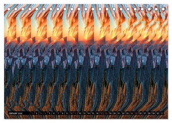 Produktbild: Magische Bilder - 3D Stereogramme (Tischkalender 2026 DIN A5 quer), CALVENDO Monatskalender