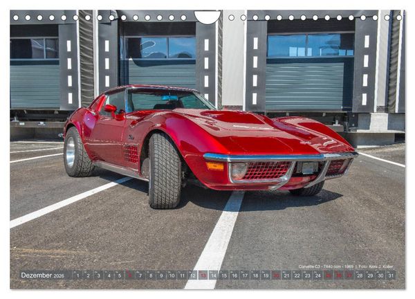 Produktbild: Corvette Oldtimer 2026 (Wandkalender 2026 DIN A4 quer), CALVENDO Monatskalender