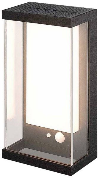 Produktbild: V-TAC 23032 VT-1193 Solar-Au&szlig;enwandleuchte mit Bewegungsmelder LED 1 W Schwarz