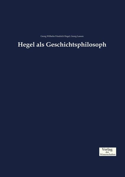 Produktbild: Hegel als Geschichtsphilosoph