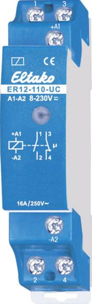 Eltako ER12-110-UC Schaltrelais Nennspannung: 230 V Schaltstrom (max.): 16 A 1 Öffner, 1 Schließer  1 St.