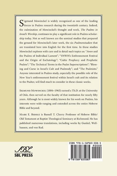 Produktbild: Psalm Studies, Volume 1