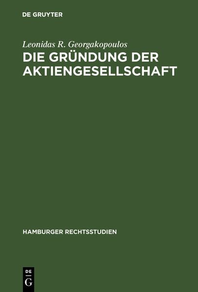 Produktbild: Die Gr&uuml;ndung der Aktiengesellschaft
