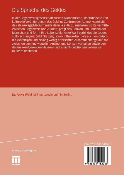 Produktbild: Die Sprache des Geldes
