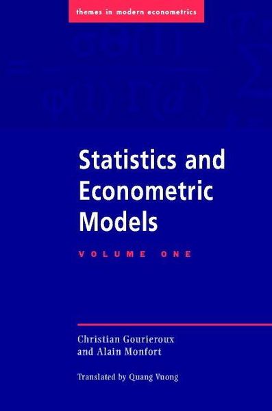 Produktbild: Statistics and Econometric Models