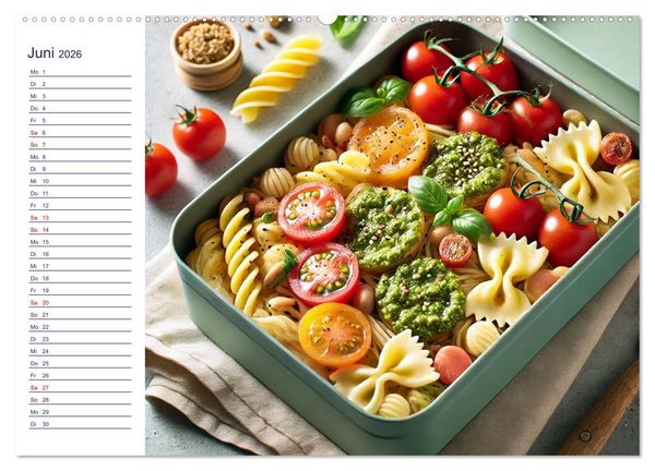 Produktbild: Lunchpaket Love - Einfach, lecker, gesund (hochwertiger Premium Wandkalender 2026 DIN A2 quer), Kunstdruck in Hochglanz