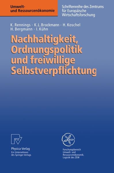 Produktbild: Nachhaltigkeit, Ordnungspolitik und freiwillige Selbstverpflichtung