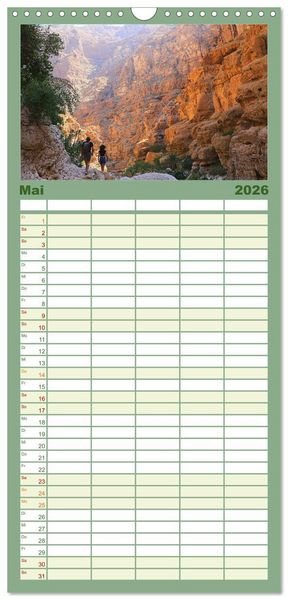 Produktbild: Familienplaner 2026 - Unterwegs im Weihrauchland Oman mit 5 Spalten (Wandkalender, 21 x 45 cm) CALVENDO