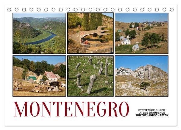 Montenegro - Streifzüge durch atemberaubende Kulturlandschaften (Tischkalender 2025 DIN A5 quer), CALVENDO Monatskalende