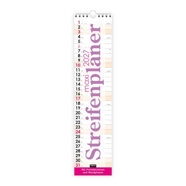 Produktbild: TR&Ouml;TSCH - Streifenkalender Maxi Violett 2027