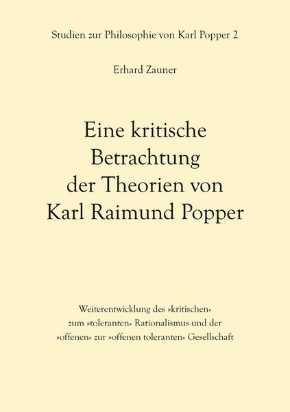 Produktbild: Eine kritische Betrachtung der Theorien von Karl Raimund Popper