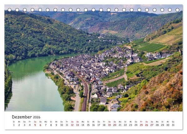 Produktbild: Der Mosel entlang - Ausflugsziele links und rechts des Ufers (Tischkalender 2026 DIN A5 quer), CALVENDO Monatskalender