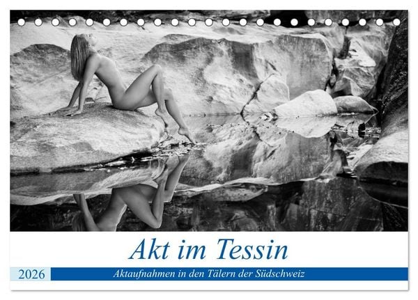 Produktbild: Akt im Tessin (Tischkalender 2026 DIN A5 quer), CALVENDO Monatskalender
