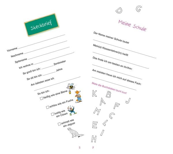 Produktbild: Schlau für die Schule: Rätselspaß zum Schulstart mit Stickern (Schultüte 2023 rosa)