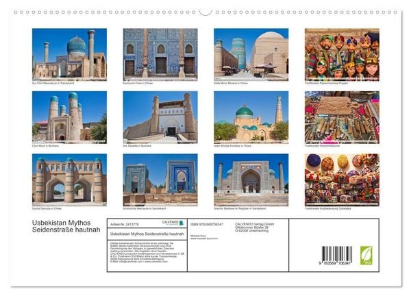 Produktbild: Usbekistan Mythos Seidenstra&szlig;e hautnah (hochwertiger Premium Wandkalender 2027 DIN A2 quer), Kunstdruck in Hochglanz