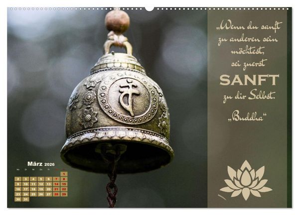 Produktbild: Erleuchtende Worte, Lebensweisheiten von Gautama Buddha by VogtArt (Wandkalender 2026 DIN A2 quer), CALVENDO Monatskalender