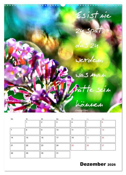 Produktbild: Spr&uuml;che und Weisheiten f&uuml;r&acute; s Jahr (Wandkalender 2026 DIN A2 hoch), CALVENDO Monatskalender