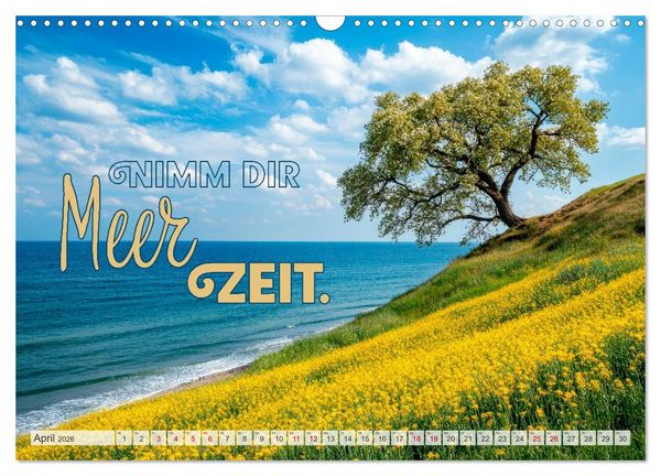 Produktbild: K&Uuml;STENZAUBER Sehnsucht nach Meer (Wandkalender 2026 DIN A3 quer), CALVENDO Monatskalender