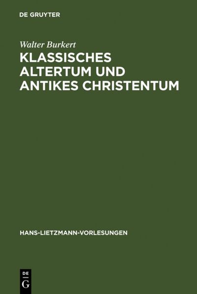 Produktbild: Klassisches Altertum und antikes Christentum