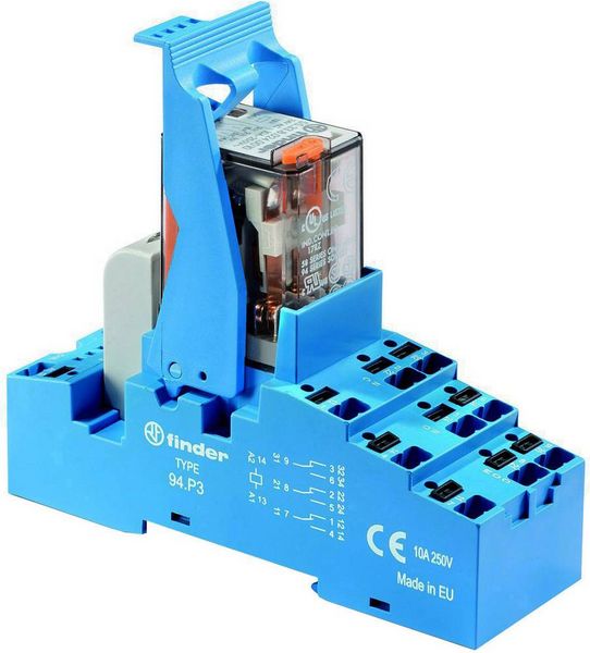 Produktbild: Finder 58.P3.9.012.0050 Relaisbaustein Nennspannung: 12 V/DC Schaltstrom (max.): 10 A 3 Wechsler 1 St.