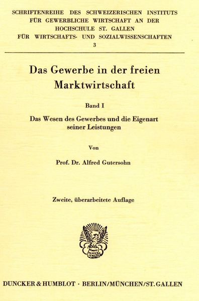 Produktbild: Das Gewerbe in der freien Marktwirtschaft.