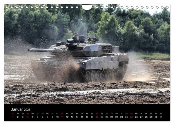 Produktbild: Panzerstahl auf der Heide &ndash; Das Heer legt wieder los (Wandkalender 2026 DIN A4 quer), CALVENDO Monatskalender