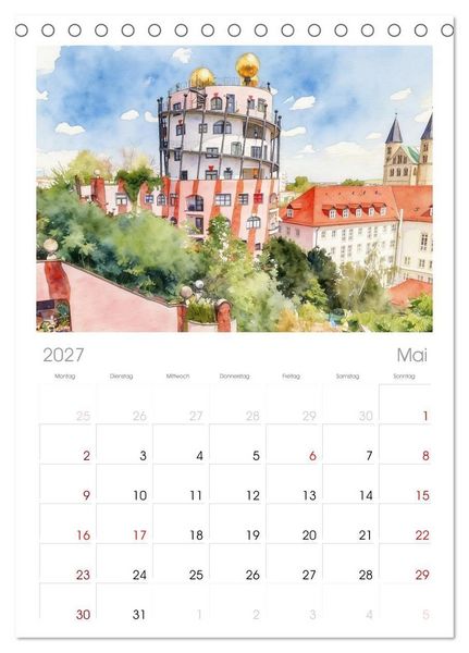 Produktbild: Bezaubernde St&auml;dte in Sachsen-Anhalt (Tischkalender 2027 DIN A5 hoch), CALVENDO Monatskalender