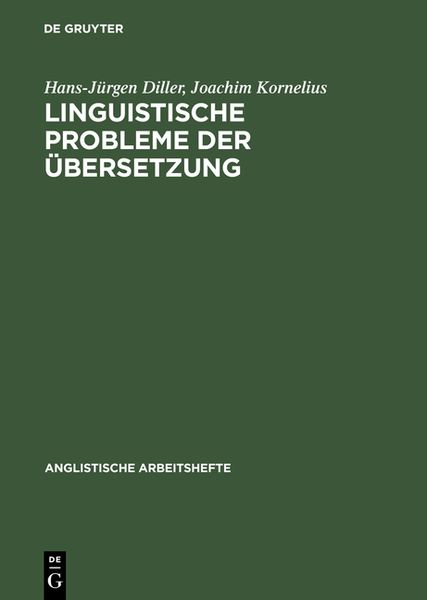 Produktbild: Linguistische Probleme der &Uuml;bersetzung